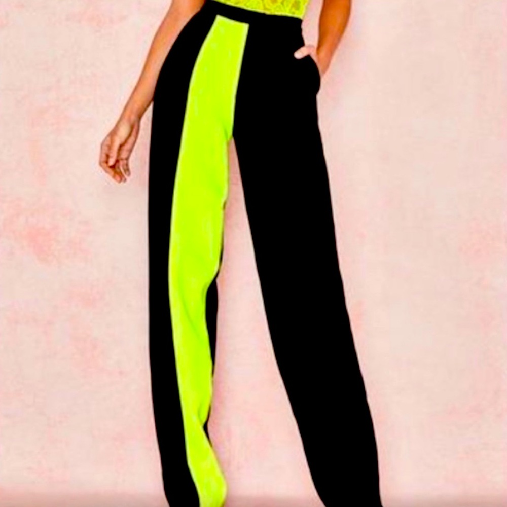 House of CB trousers, XS. Black & green